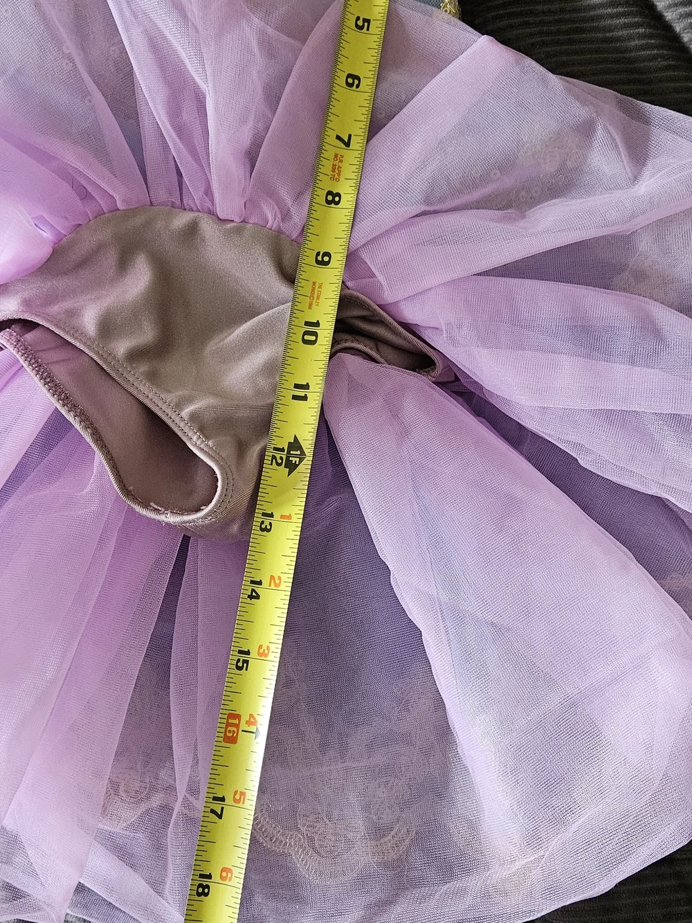 Blue & Pink Gold-Trim Tulle Dance Costume 